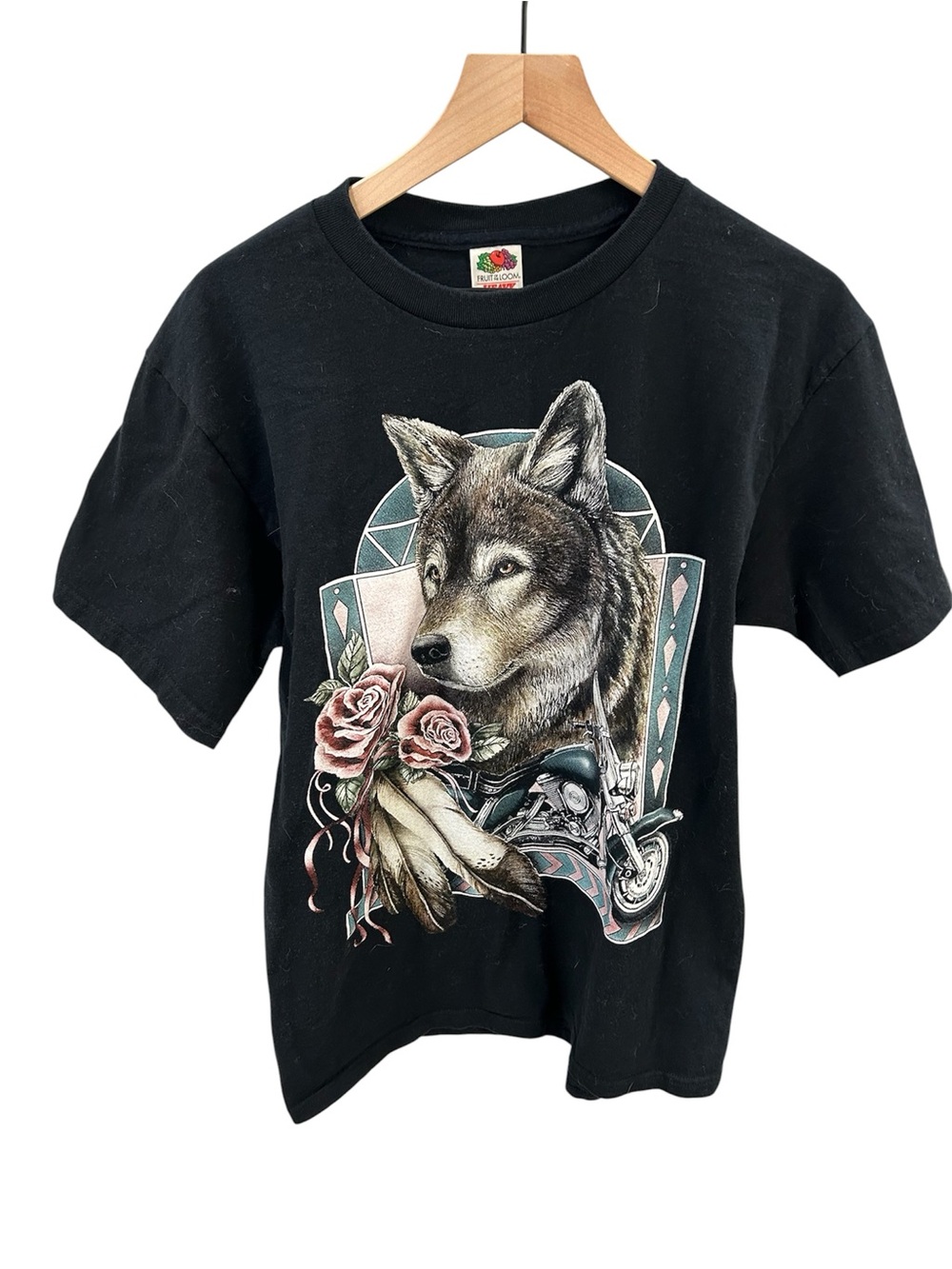 Vintage Sturgis 2005 South Dakota Wolf Motorcycle T-Shirt | Size L